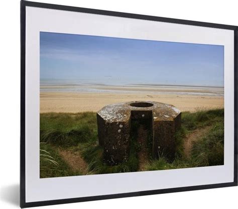 Fotolijst Incl Poster Basis Van Een Kanon Op Het Franse Utah Beach