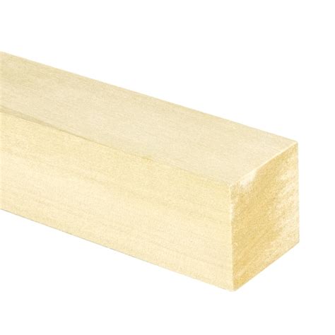 Reliabilt 2 In X 2 In X 3 Ft Square Unfinished Fas Better S4s Poplar Common Hardwood Board In