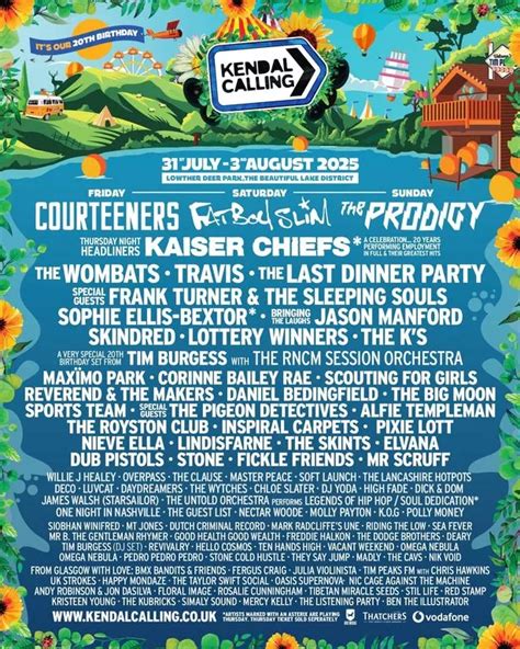 Kendal Calling Reveals Lineup Including Courteeners And The