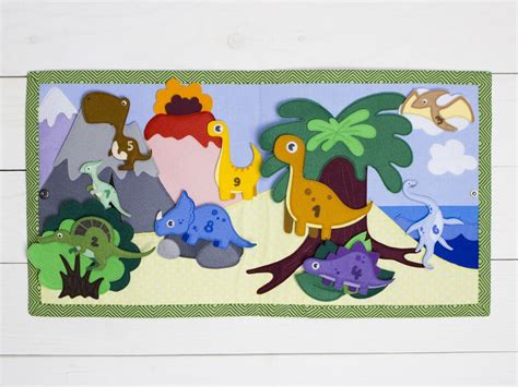 Dinosaur Quiet Book Felt Dinosaur Quiet Book Page Felt Play Mat