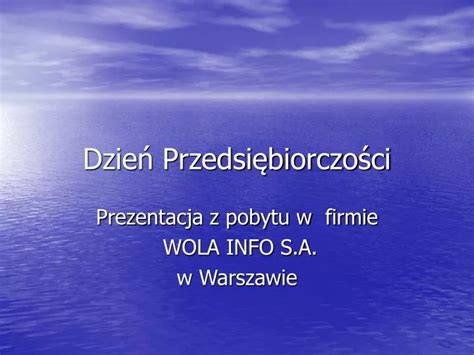 PPT Dzień Przedsiębiorczości PowerPoint Presentation free download