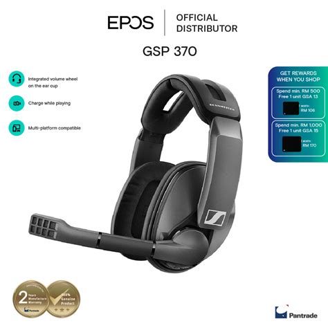 Epos Sennheiser Gsp Wireless Gaming Headset Noise Cancelling