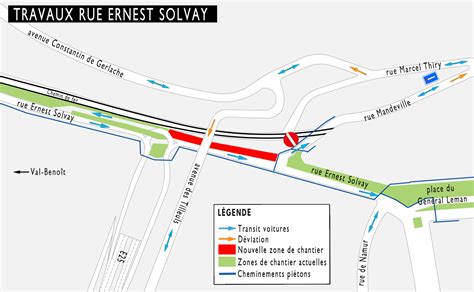 Travaux De Plateforme Rue Ernest Solvay Le Tram