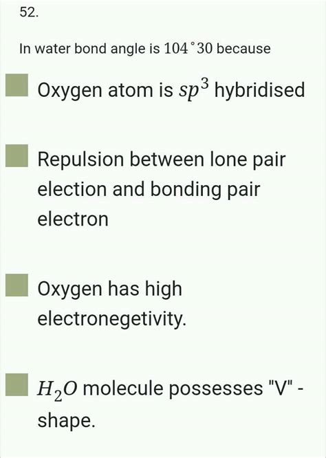 The angular shape of water molecule is due to: