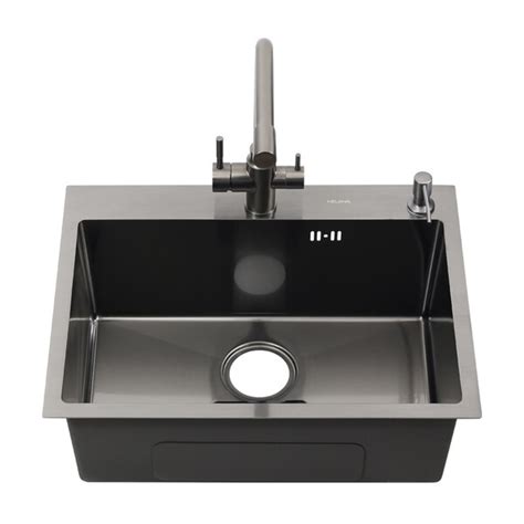 Мойка для кухни Melana ProfLine 60х45х22 см врезная со смесителем и ...