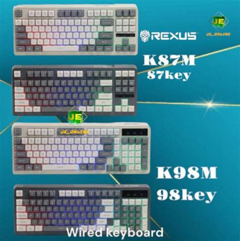 Promo 100 Produk Ori Keyboard Rexus K98m K98 M Full Size Wired