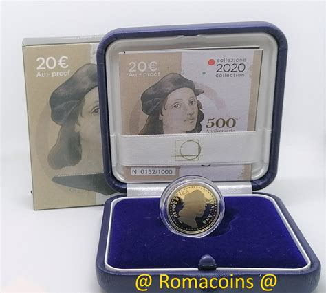 Euro Italy Raffaello Sanzio Gold Coin Proof Romacoins