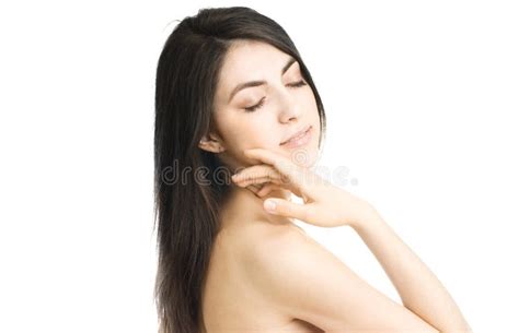 Pretty Brunette Woman Stock Image Image Of Hair Fingers 9168095