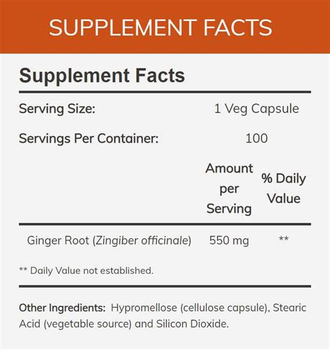 NOW Ginger Root 550 mg