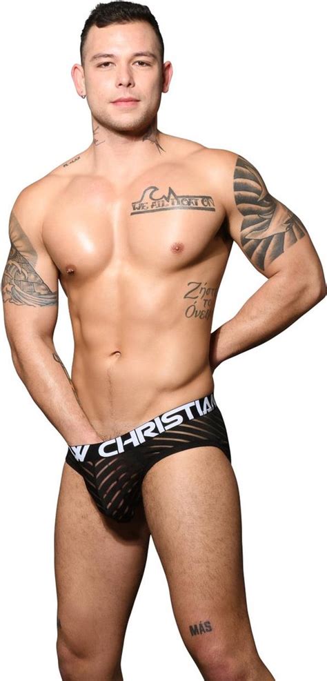 Andrew Christian Sheer Stripe Brief W ALMOST NAKED MAAT M Heren