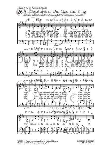 All Creatures of Our God and King – Sheet Music with Guitar Chords ...