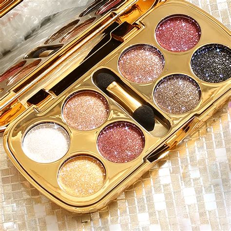 Brand Colors Ultra Shining Glitter Eye Shadow Palette Makeup Brush