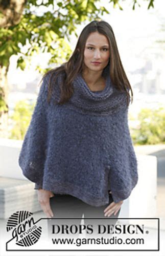 Moon River Pattern By Drops Design Knitted Poncho Poncho