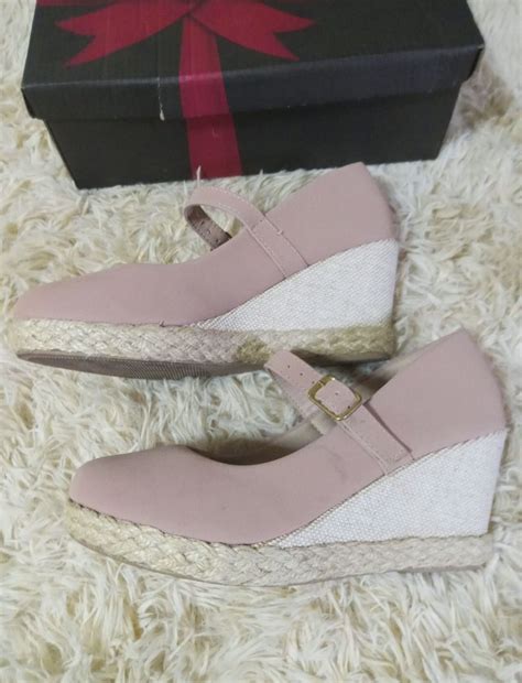 Sapato Anabela Boneca Nude Sapato Feminino Usado Enjoei