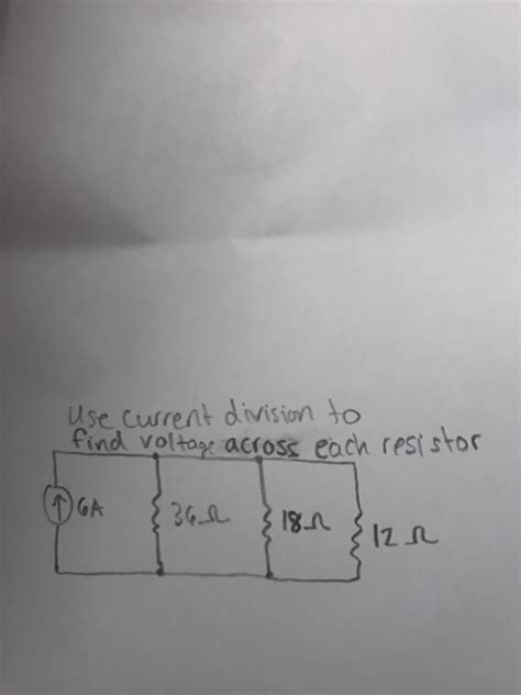 Solved Use Current Division To Find Voltage Across Each