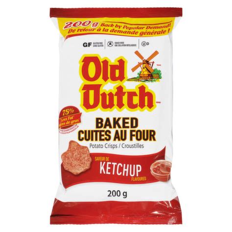 Old Dutch Baked Potato Crisps Ketchup Choices Markets