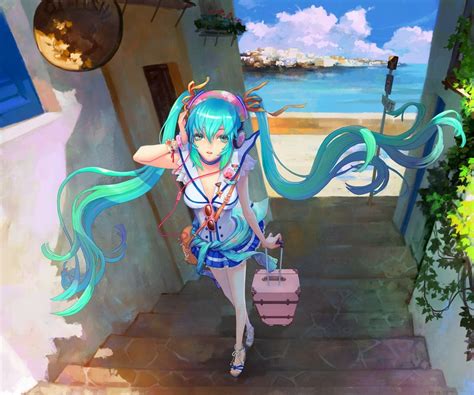 Hatsune Miku From Vocaloid Hd Wallpaper Wallpaper Flare