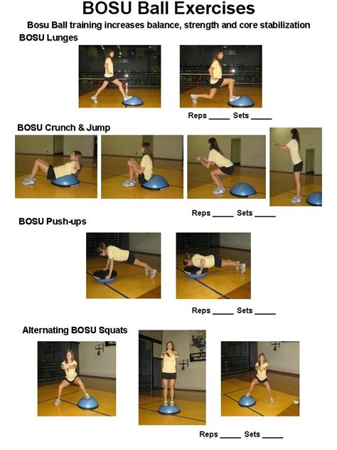 30 Minute Bosu Ball Balance Exercises Pdf for Beginner | Best Fitness ...