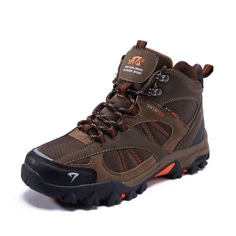 Sepatu Gunung Snta 481 Cokelat Orange Adventure Hiking Trekking Outdoor