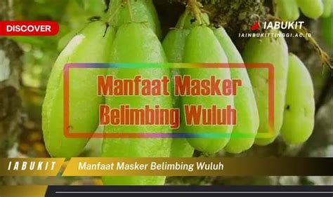 Temukan 7 Manfaat Masker Belimbing Wuluh Yang Wajib Kamu Intip Discover