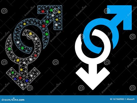 Flare Mesh D Gay Symbol Icon With Flare Spots Stock Illustration Illustration Of Eps