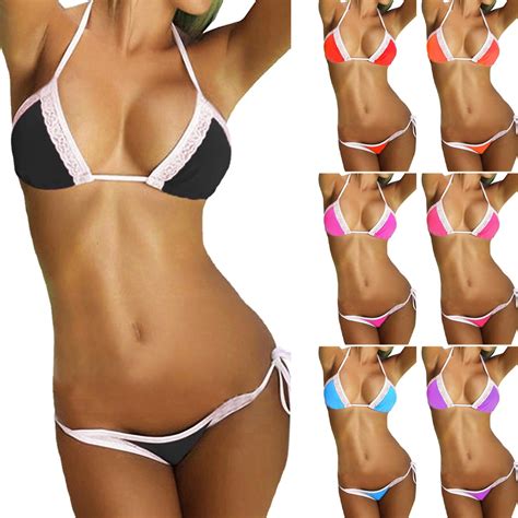 IETRQURPEOT Swimwears Tankinis Set Sexy Silk Bikini Folded Double Layer Swimsuit Walmart