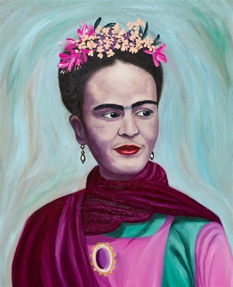 Frida Kahlo Mexican Artist Woman Portra Painting By Arina Yastrebova