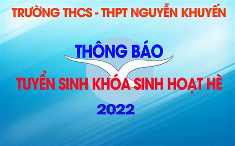 Trường THCS THPT Nguyễn Khuyến Sở GDĐT TpHCM