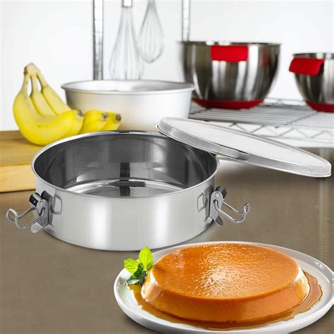 Flan Maker Stainless Steal 1 5 Qt Flanera Mold With Lid Plus Recipe On Back