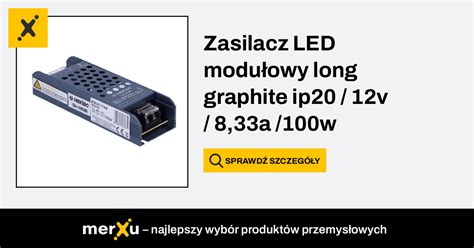 Nextec Zasilacz Led Modu Owy Long Graphite Ip V A W