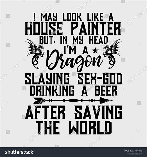 House Painter Dragon Slaying Sex God Stock Vector Royalty Free 2240644873 Shutterstock