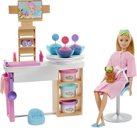 Amazon Barbie Spa Day Toy Playset With Blonde Doll