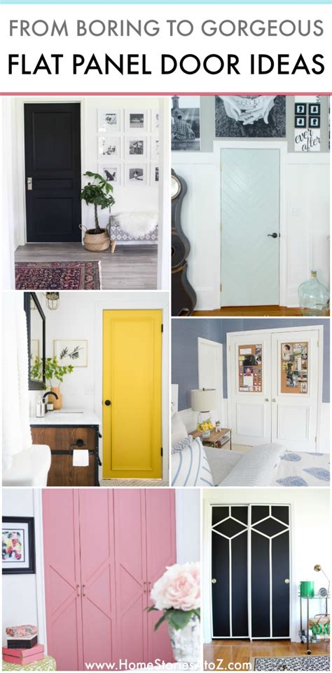 16 Flat Panel Door Makeover Ideas {Boring to Beautiful}