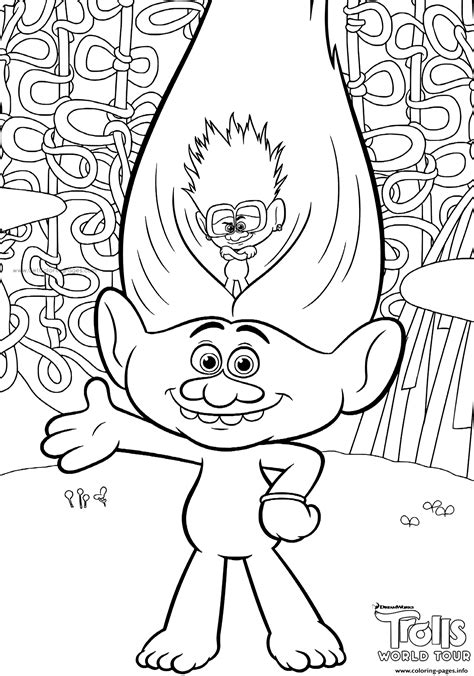 Trolls Coloring Pages - Learny Kids