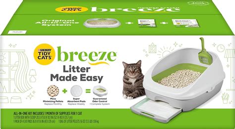 Purina Tidy Cats Litter Box Breeze System Starter Kit (Litter Box, Pellets & Pads) $21.49 & More ...