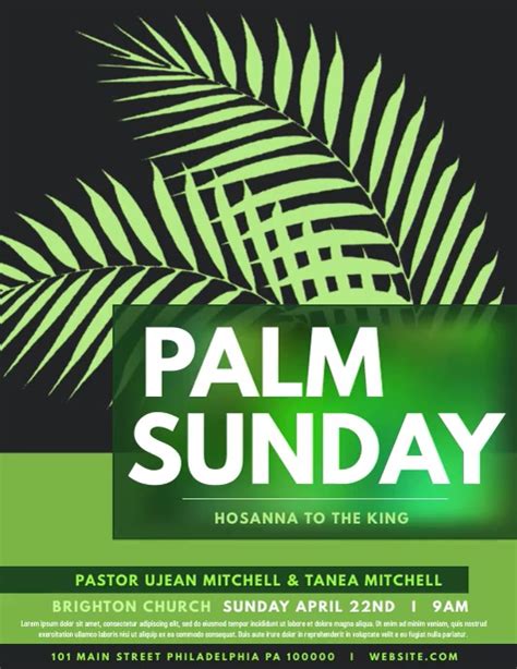 Palm Sunday Template Postermywall