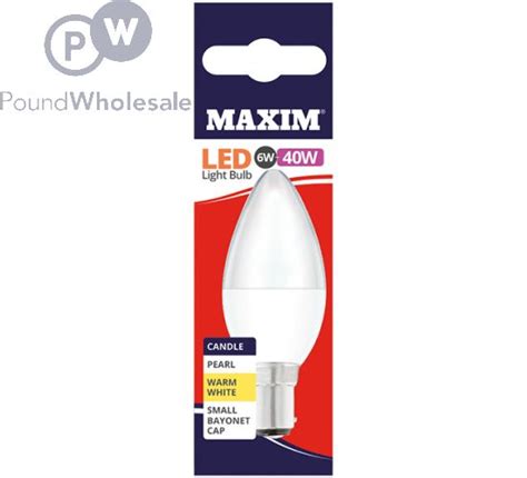 Wholesale Maxim W W Pearl Warm White Candle Small Bayonet Led Light