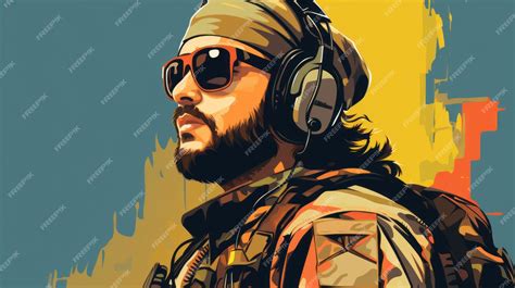 premium photo pop art soldier  colorful tribute  indian pop culture