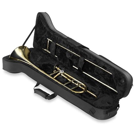 Bb Tenor Slide Trombone With F Trigger And Padded Case Gold Lacquer