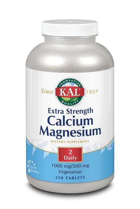 Kal Calcium plus Magnesium Extra Strength -- 1500 mg - 250 Tablets ...