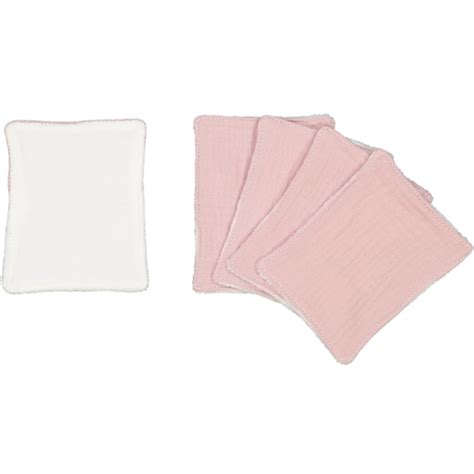 Lot De Lingettes Lavables Gaze De Coton Rose