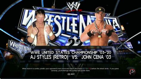 WWE 2K23 AJ Styles Vs John Cena YouTube