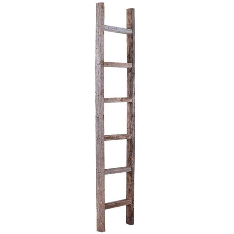 Barnwoodusa Rustic Wooden Blanket Ladder Weathered Gray