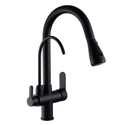 Torneira Luxo Gourmet Monocomando Preto Quente Frio Extensivel 360