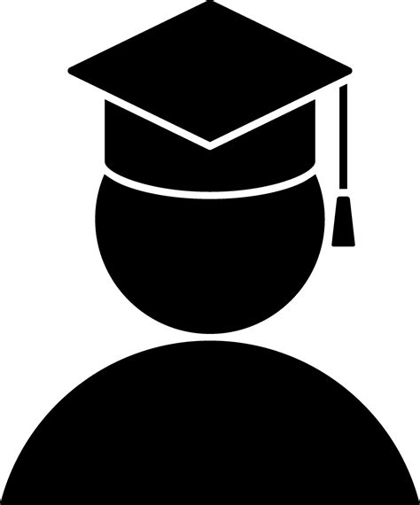 Graduation student glyph icon. 25096813 Vector Art at Vecteezy