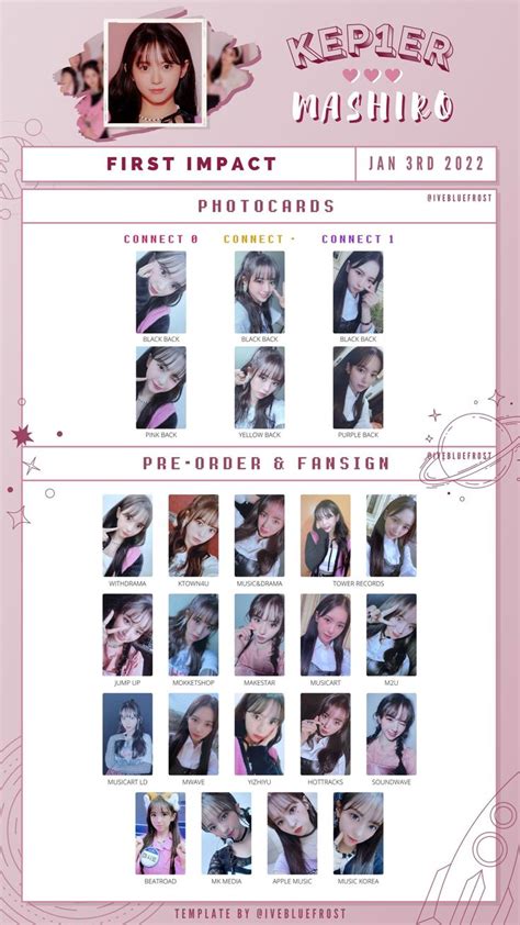 KEP1ER MASHIRO ALL FIRST IMPACT PHOTOCARDS PRE ORDER Photo