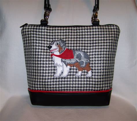 Australian Shepherd Purse Appliqued Australian Shepherd Handbag