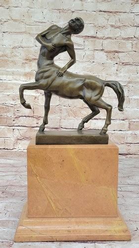 Vintage Greco Mitologia Nude Bronzo Statua Centauro 15 Alto Firmato 19 Lbs EBay