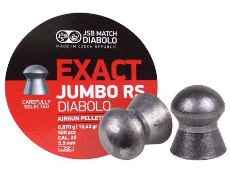 JSB Match Diabolo Exact Jumbo RS 22 Cal 13 43 Grains Domed 500ct