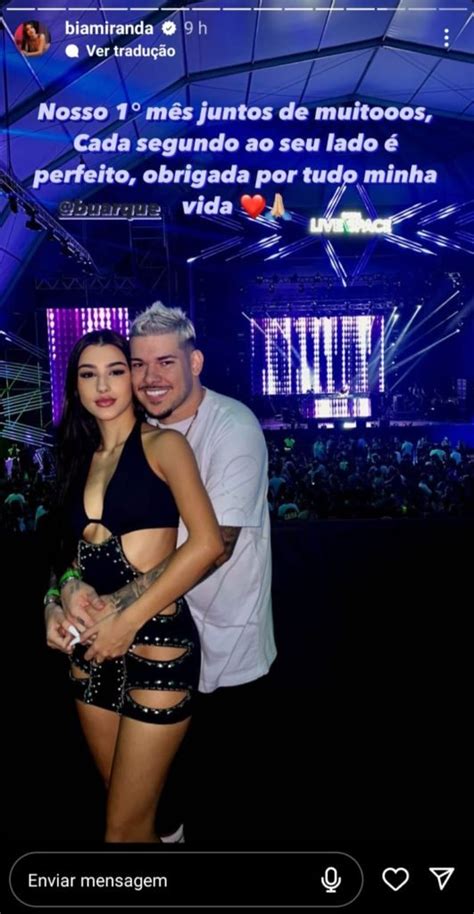 Bia Miranda e DJ Buarque comemoram um mês de namoro Metrópoles